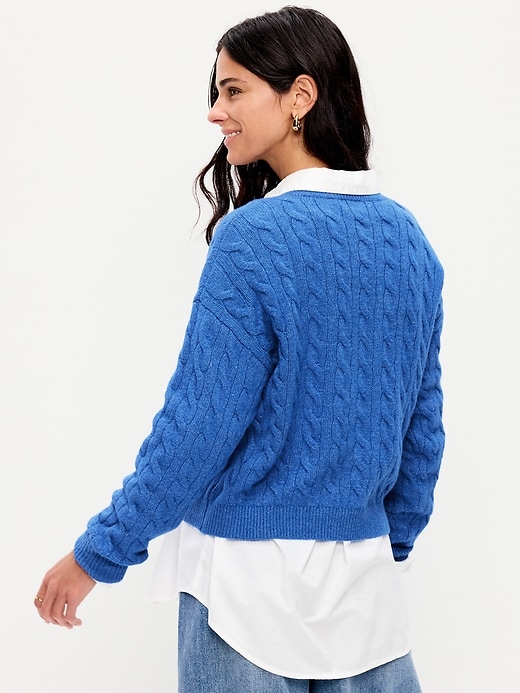 Image number 2 showing, Old Navy x The Devil Wears Prada SoSoft Cerulean Cable-Knit Sweater