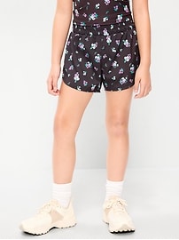 Image number 1 showing, High-Waisted Dolphin-Hem Run Shorts for Girls