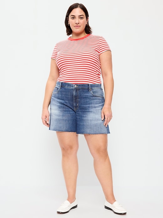 Image number 4 showing, High-Waisted OG Jean Cut-Off Shorts -- 7-inch inseam