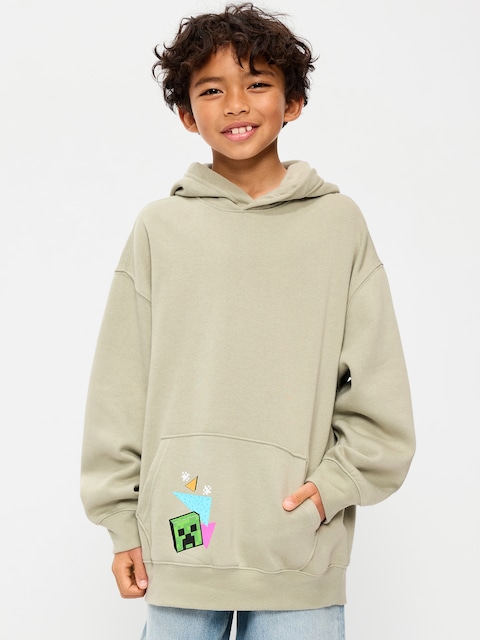 Minecraft™ Oversized Gender-Neutral Graphic Pullover Hoodie for Kids