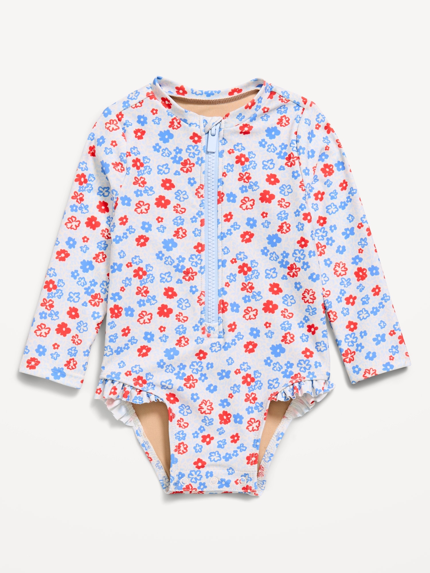 Long-Sleeve Rashguard Swim One-Piece for Baby