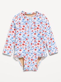 Image number 1 showing, Long-Sleeve Rashguard Swim One-Piece for Baby