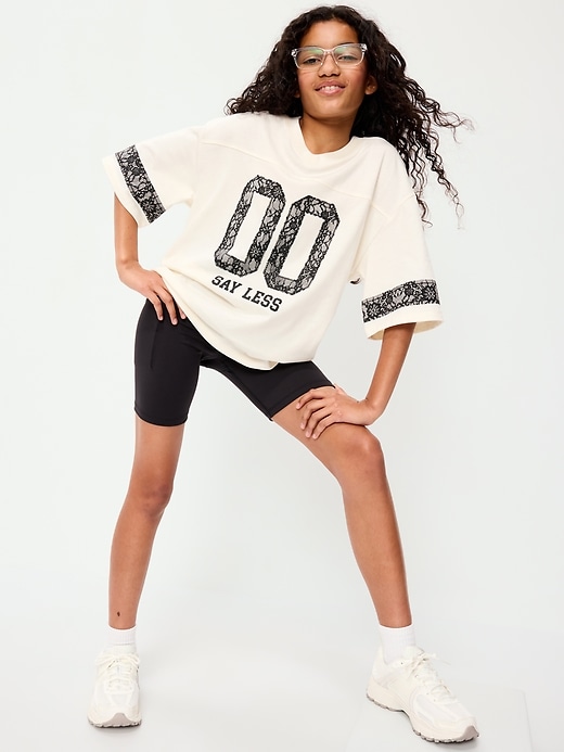 Image number 3 showing, High-Waisted StudioSmooth Biker Shorts for Girls