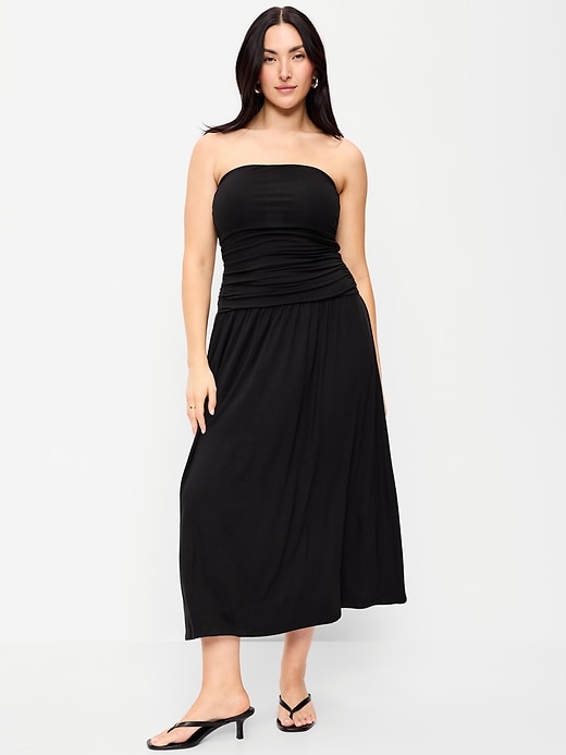 Image number 5 showing, Fit & Flare Drop-Waist Maxi Tube Dress