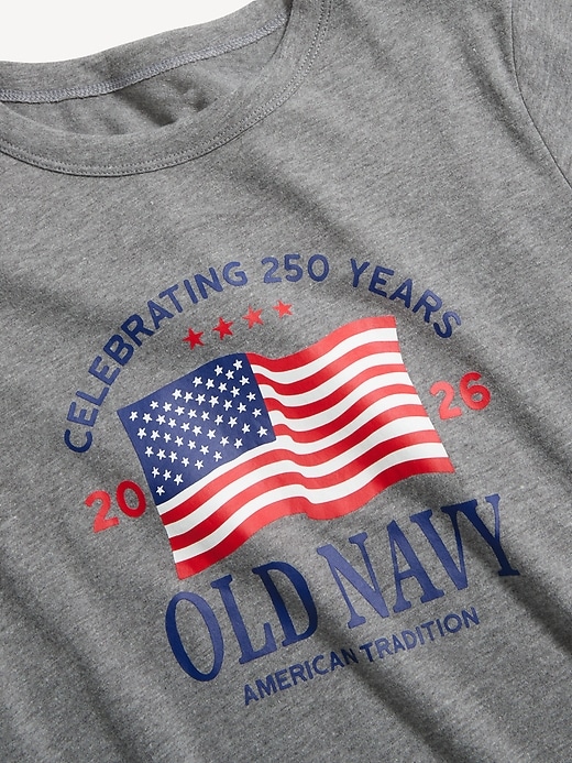 Image number 4 showing, Crew-Neck Flag Graphic T-Shirt