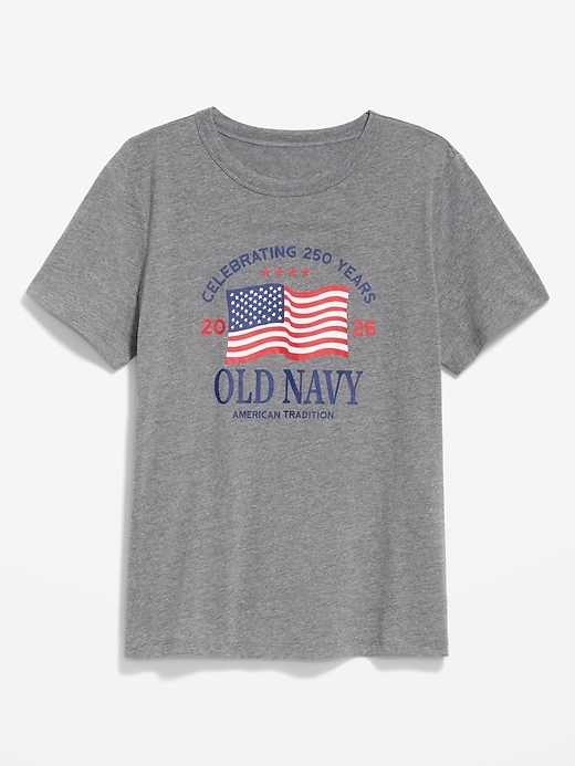 Image number 5 showing, Crew-Neck Flag Graphic T-Shirt