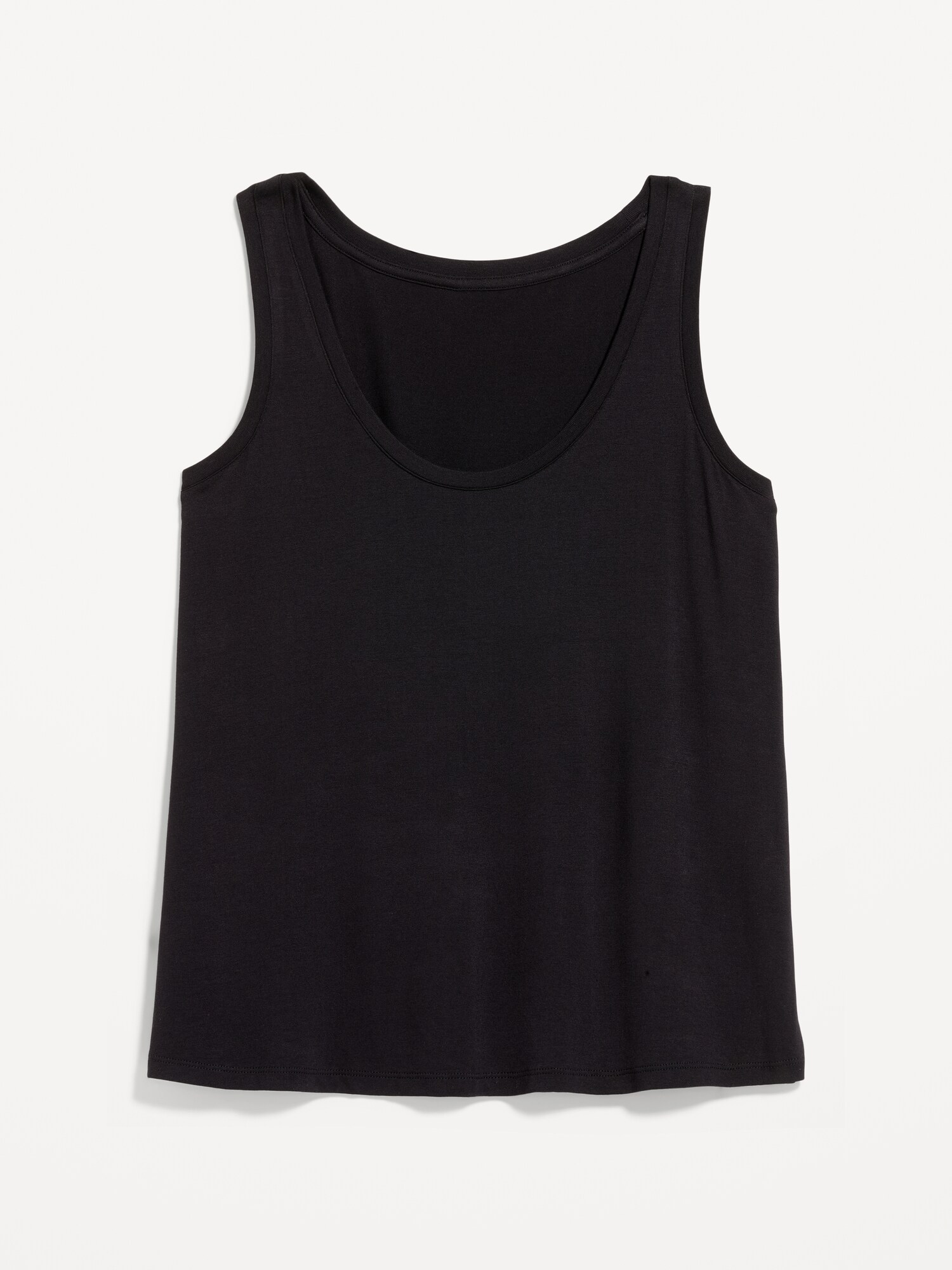 Женский топ Old Navy Luxe Scoop-Neck Tank Top, цвет: Чёрный — фото 4