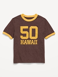 Image number 1 showing, Softest Short-Sleeve Ringer Graphic T-Shirt for Boys