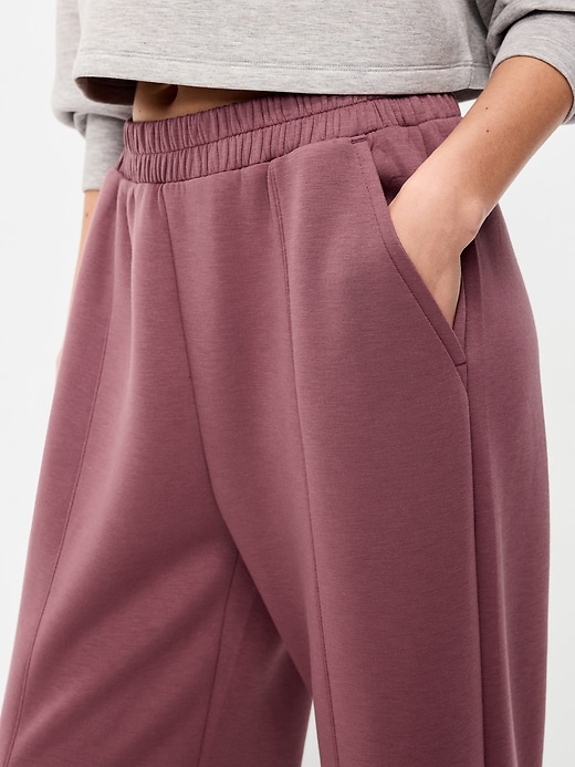 Image number 3 showing, High-Waisted Bounce Fleece Wide-Leg Sweatpants