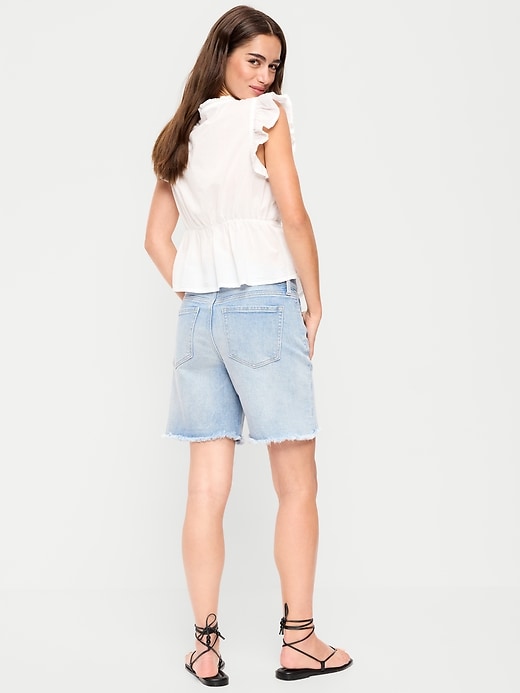Image number 3 showing, High-Waisted OG Jean Cut-Off Shorts -- 7-inch inseam
