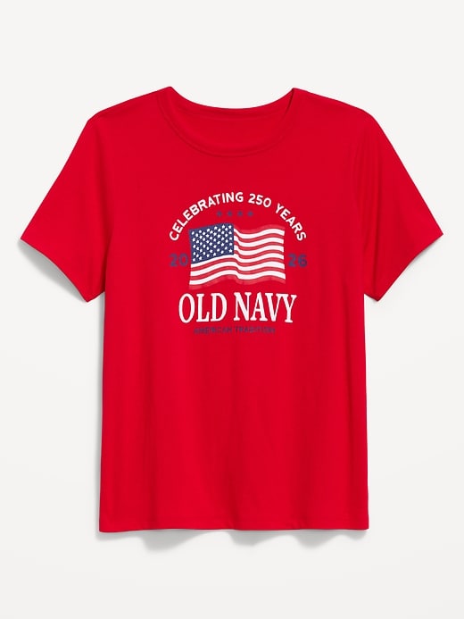 Image number 5 showing, Crew-Neck Flag Graphic T-Shirt