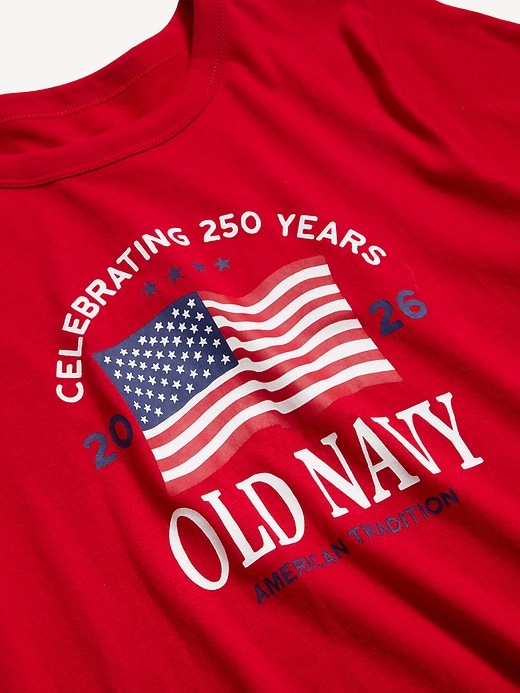 Image number 4 showing, Crew-Neck Flag Graphic T-Shirt