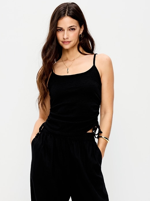 Image number 1 showing, Shirred Side Cami Tank Top