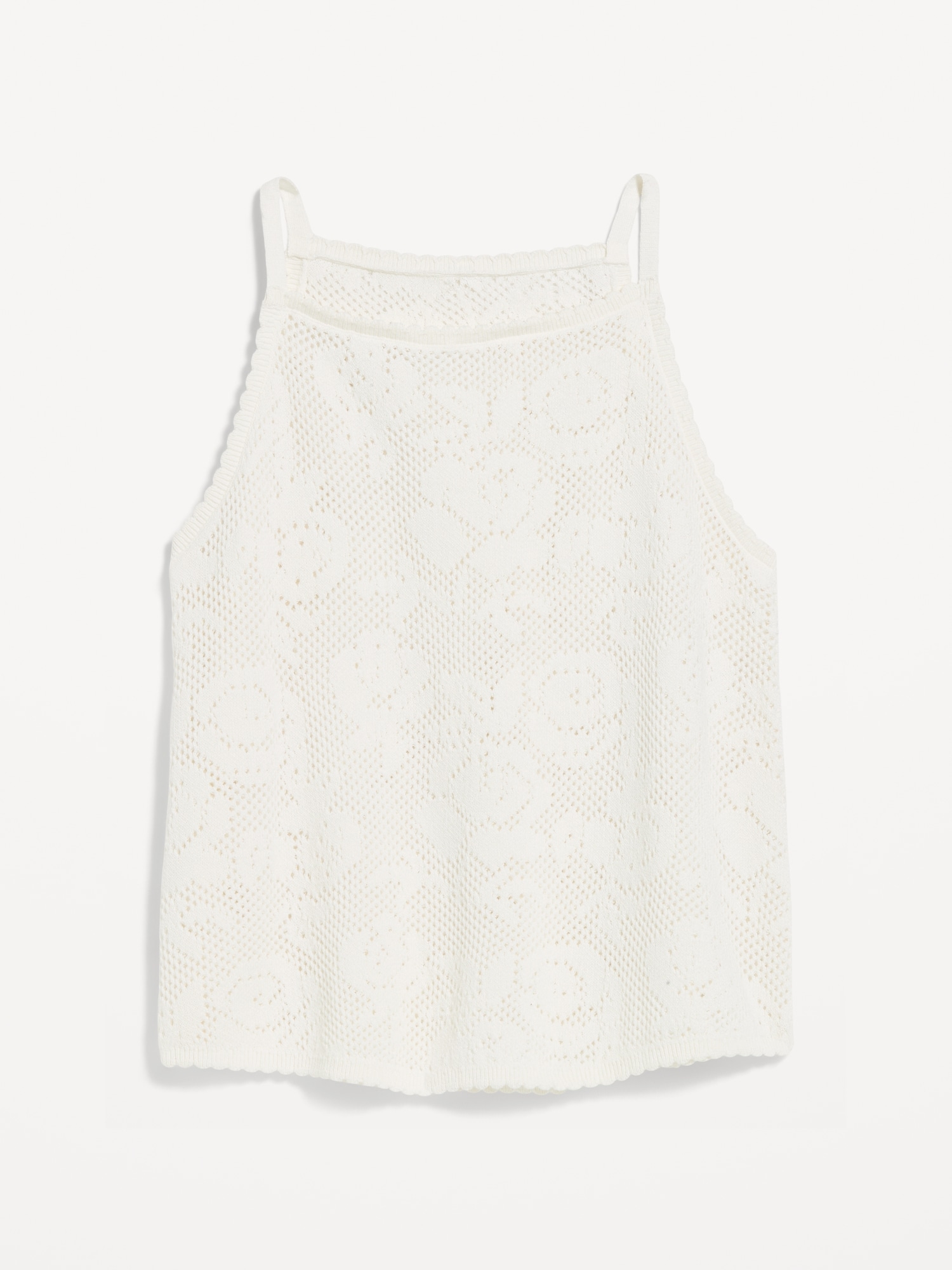 Open-Weave Apron Tank Top