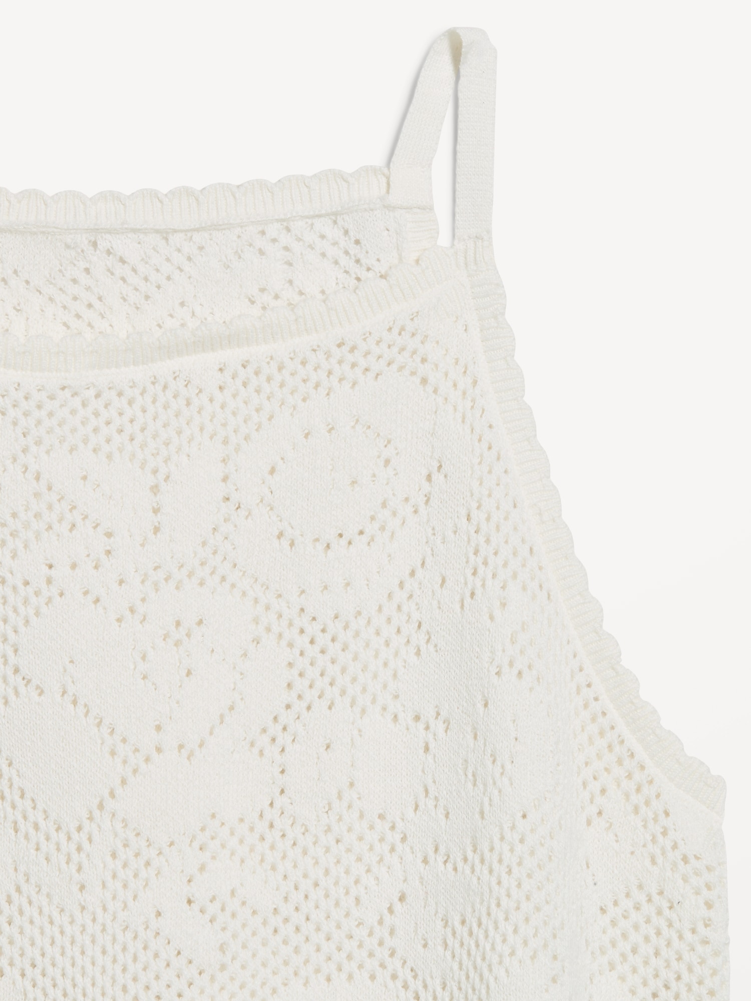 Open-Weave Apron Tank Top