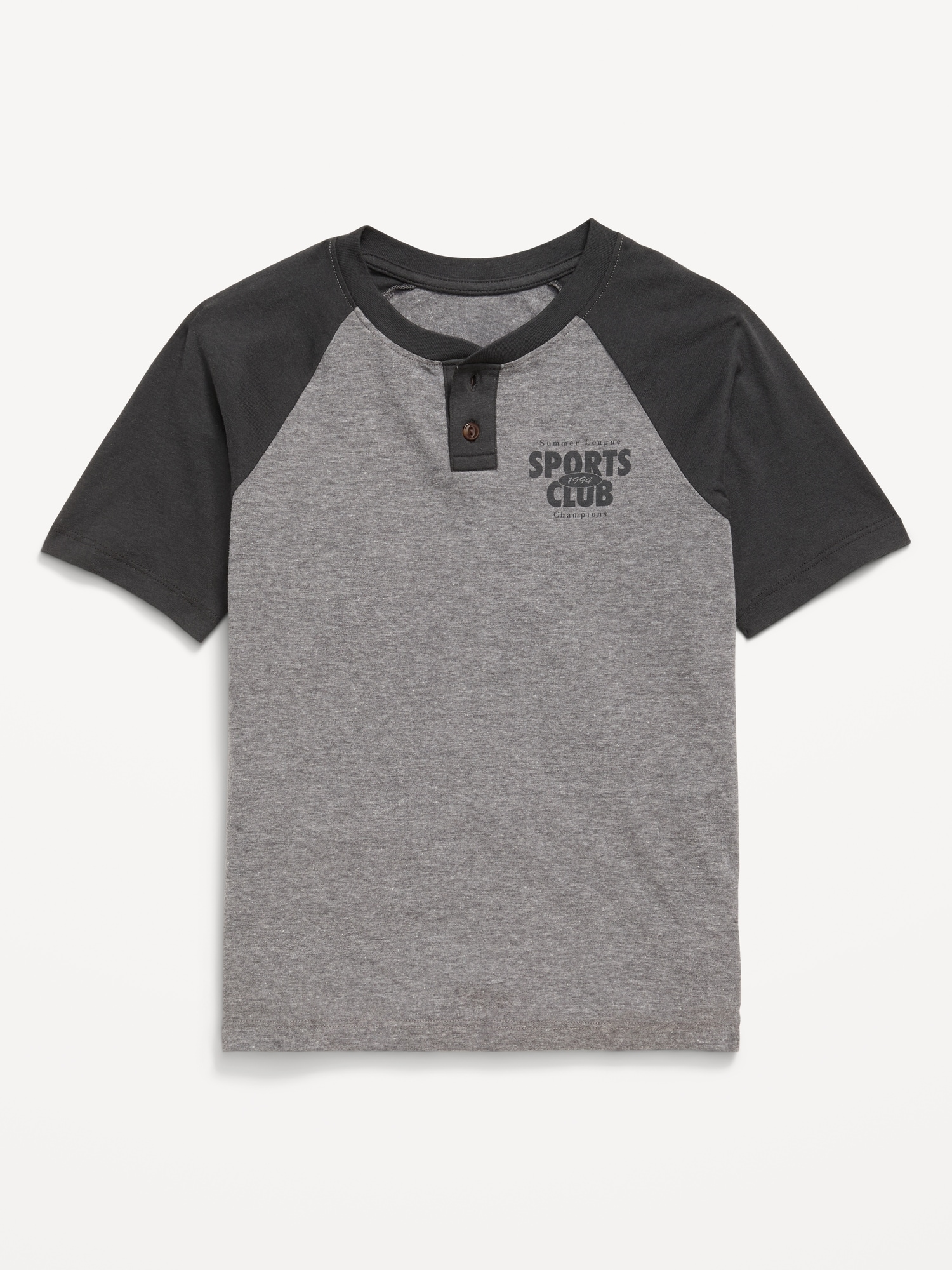Softest Short-Sleeve Graphic Henley T-Shirt for Boys