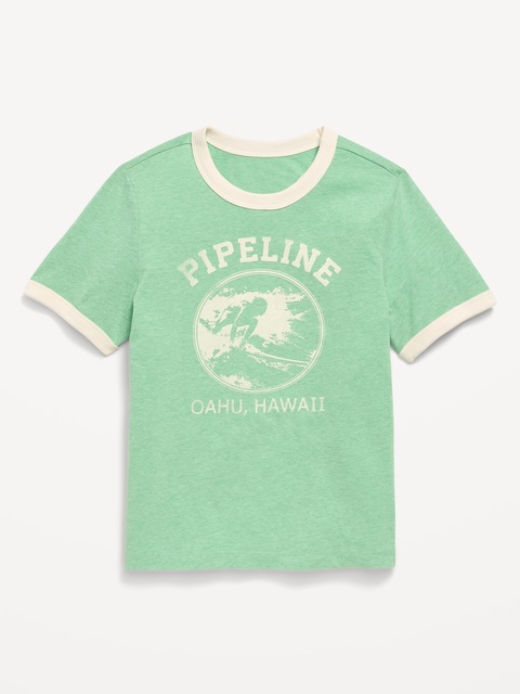 Softest Short-Sleeve Ringer Graphic T-Shirt for Boys