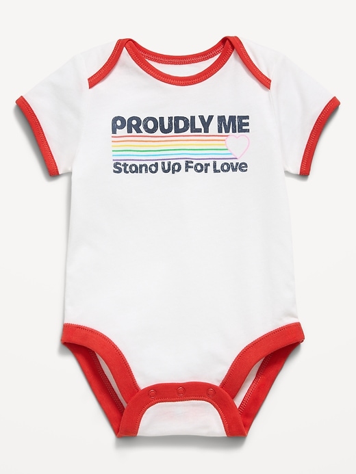 Image number 1 showing, Short-Sleeve Unisex Graphic Bodysuit for Baby