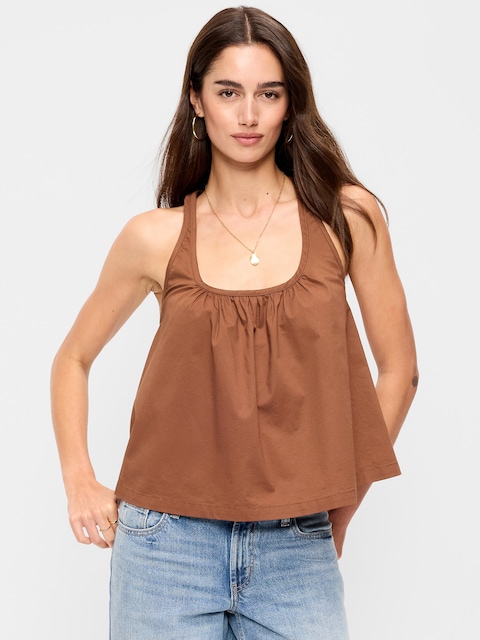 Sleeveless Trapeze Tank Top