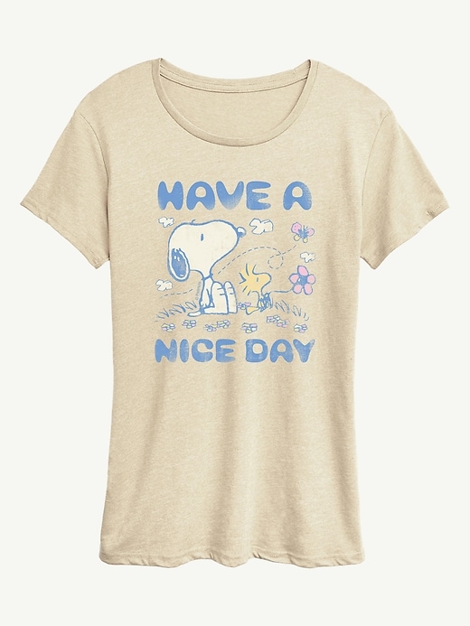 Image number 1 showing, Peanuts Snoopy And Woodstock Have A Nice Day Short Sleeve Graphic T-Shirt