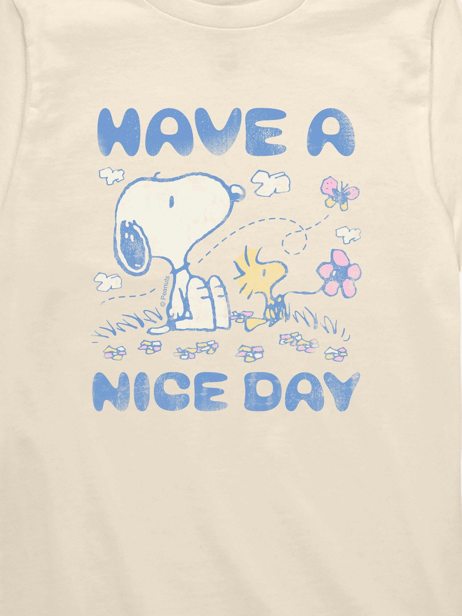 Футболка Old Navy Peanuts Snoopy And Woodstock Have A Nice Day Short Sleeve Graphic T-Shirt для малышей, цвет: Кремовый — фото 2