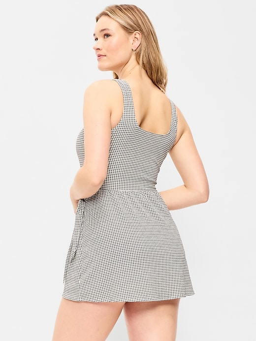 Image number 6 showing, Pique Side-Tie Swim Dress