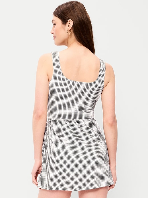 Image number 2 showing, Pique Side-Tie Swim Dress