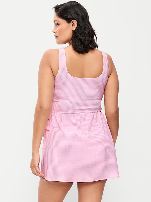 Image number 8 showing, Pique Side-Tie Swim Dress