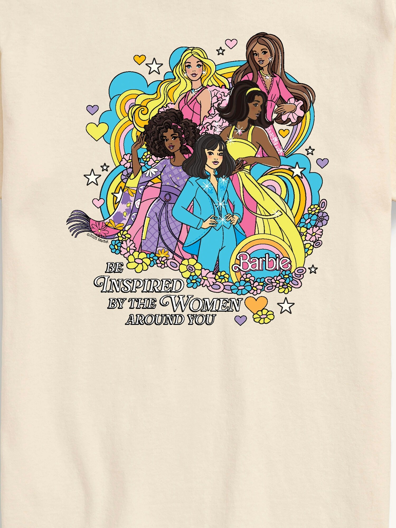 Мужская футболка Old Navy Barbie Inspire Women Short Sleeve Graphic, цвет: Кремовый — фото 2
