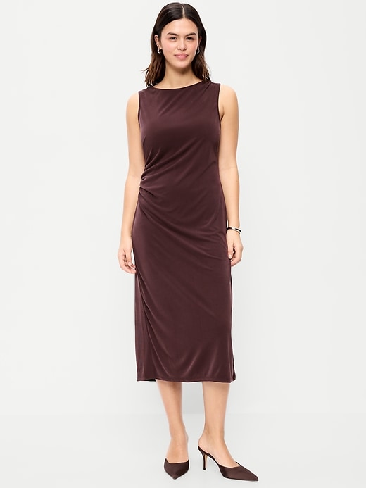 Image number 7 showing, Sleeveless Draped Midi Dress
