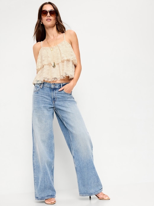 Image number 3 showing, Sleeveless Tiered Lace Ruffle Top