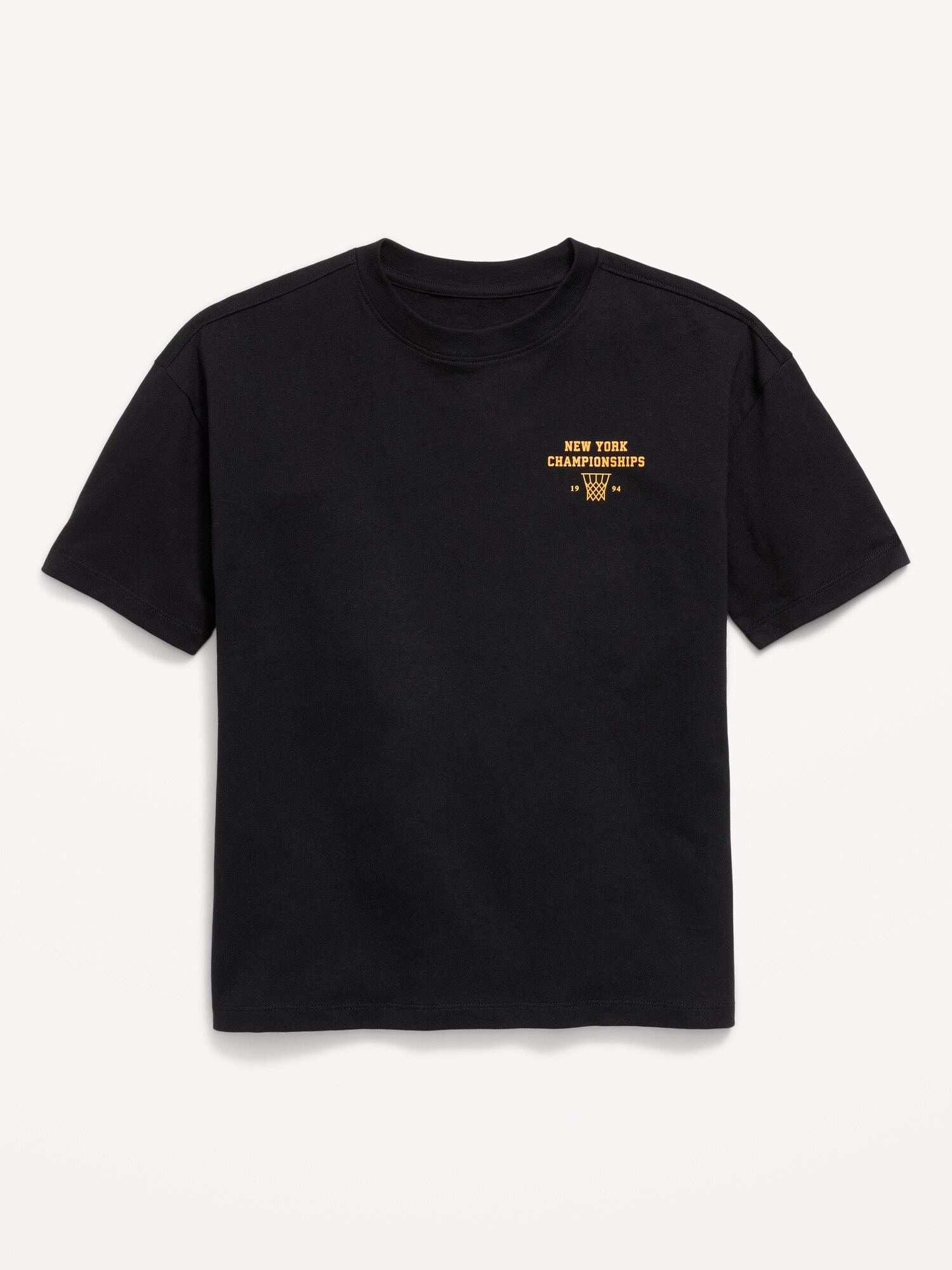 Футболка Old Navy Oversized Short-Sleeve Graphic T-Shirt для мальчиков, цвет: Чёрный — фото 2