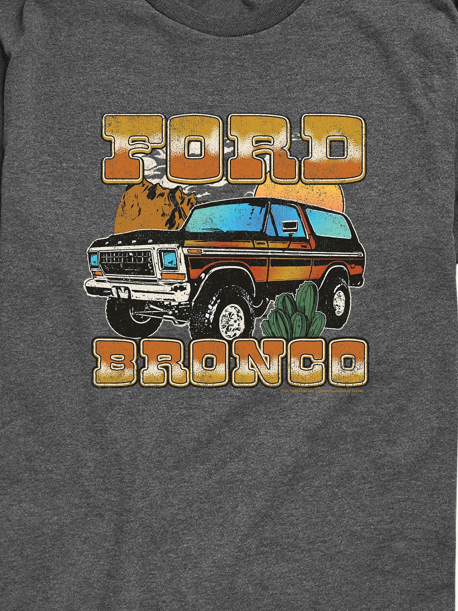 Детская футболка Old Navy Ford Bronco Desert с принтом для малышей, цвет: Меланжевый угольный — фото 2