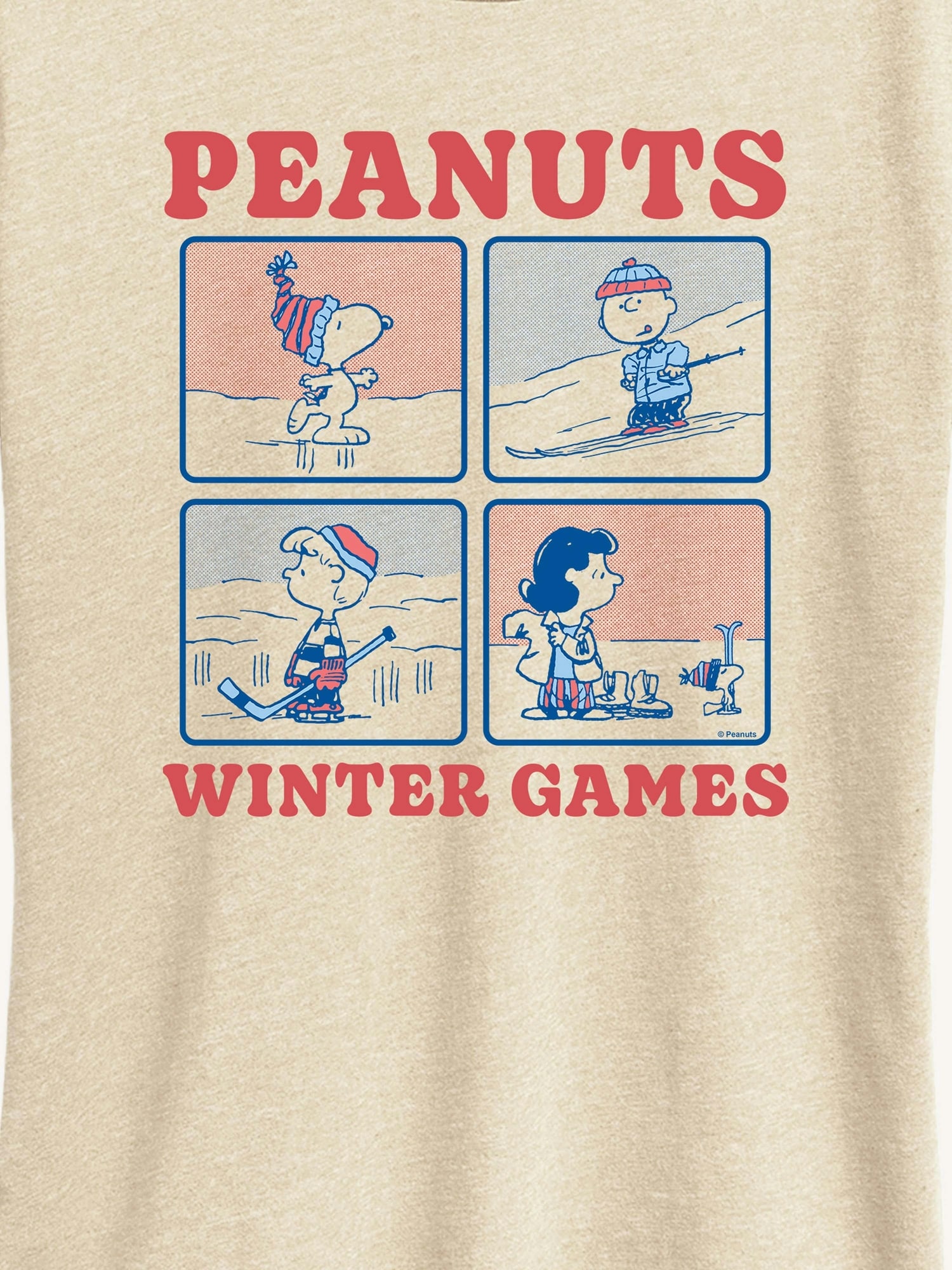 Peanuts Winter Games Short Sleeve Graphic T-Shirt