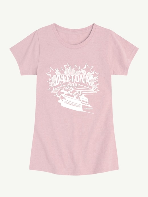 Image number 1 showing, NASCAR Daytona 500 Stars And Stripes Short Sleeve Graphic T-Shirt For Girls