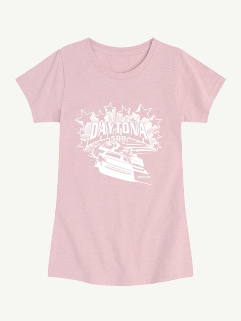 NASCAR Daytona 500 Stars And Stripes Short Sleeve Graphic T-Shirt For Girls