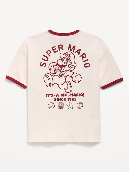 Image number 1 showing, Super Mario™ Oversized Gender-Neutral Graphic T-Shirt for Kids