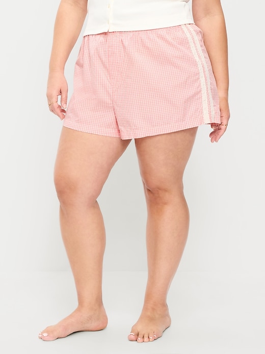 Image number 8 showing, Eyelet-Trim Boxer Pajama Shorts