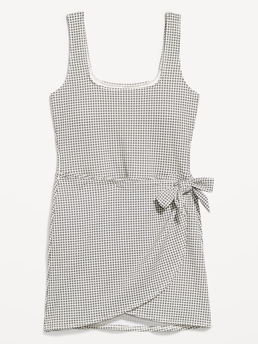 Image number 4 showing, Pique Side-Tie Swim Dress