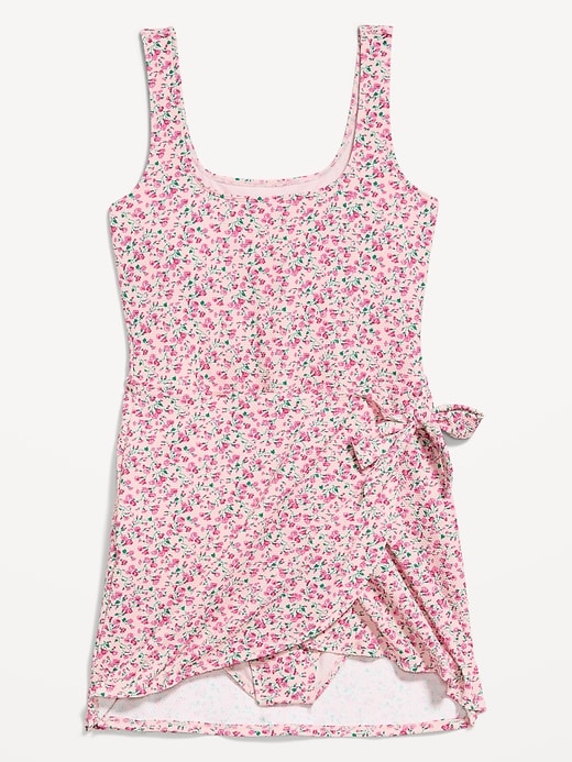 Image number 6 showing, Pique Side-Tie Swim Dress