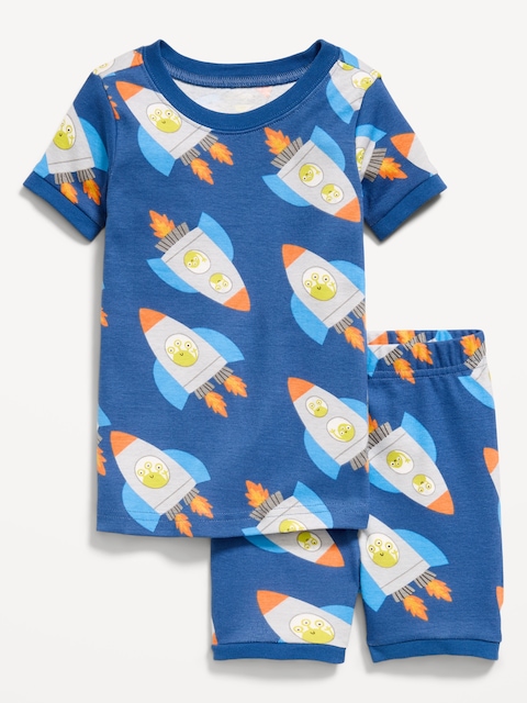 Printed Snug-Fit Pajama Set for Toddler & Baby