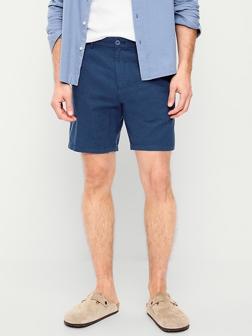 Image number 2 showing, Slim Linen-Blend Rotation Chino Shorts -- 8-inch inseam