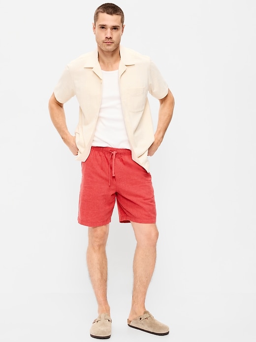 Image number 1 showing, Linen-Blend Jogger Shorts -- 7-inch inseam