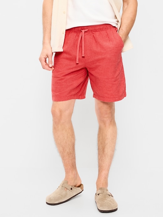 Image number 2 showing, Linen-Blend Jogger Shorts -- 7-inch inseam