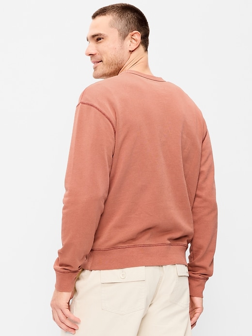 Image number 2 showing, Loose Garment-Washed Crew-Neck Sweatshirt