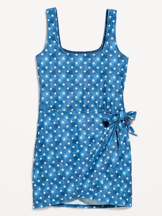 Image number 4 showing, Matte Side-Tie Swim Dress