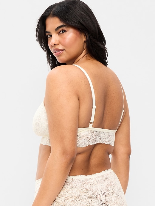 Image number 6 showing, Lace Longline Bralette