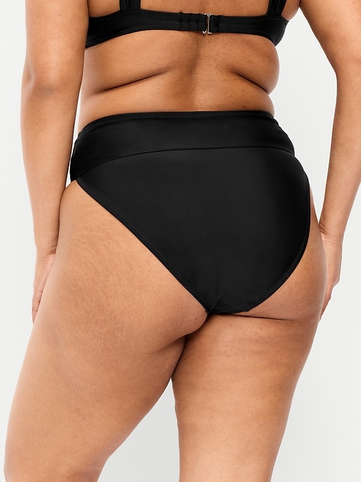 Image number 4 showing, High-Waisted Cinched Bikini Swim Bottoms