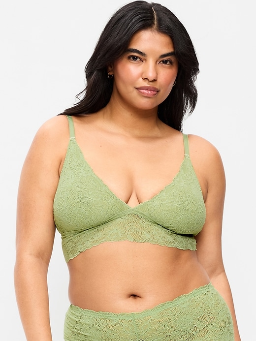 Image number 5 showing, Lace Longline Bralette