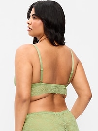 Image number 6 showing, Lace Longline Bralette